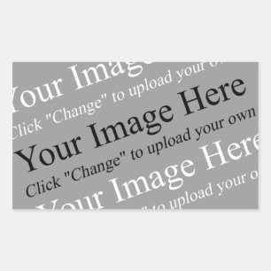 Rectangulaire Sticker personnalisable image et texte