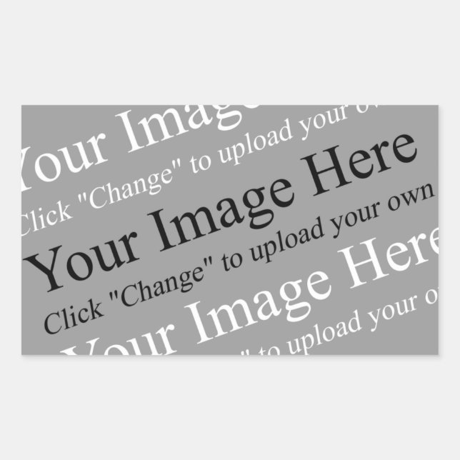 Rectangulaire Sticker personnalisable image et texte (Devant)