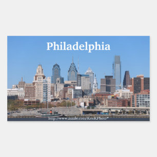 Rectangulaire Sticker Philadelphia Skyline