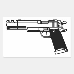 Rectangulaire Sticker Pistol