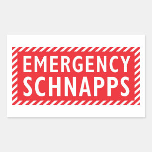 Rectangulaire Sticker pour boîte de secours - Schnapps