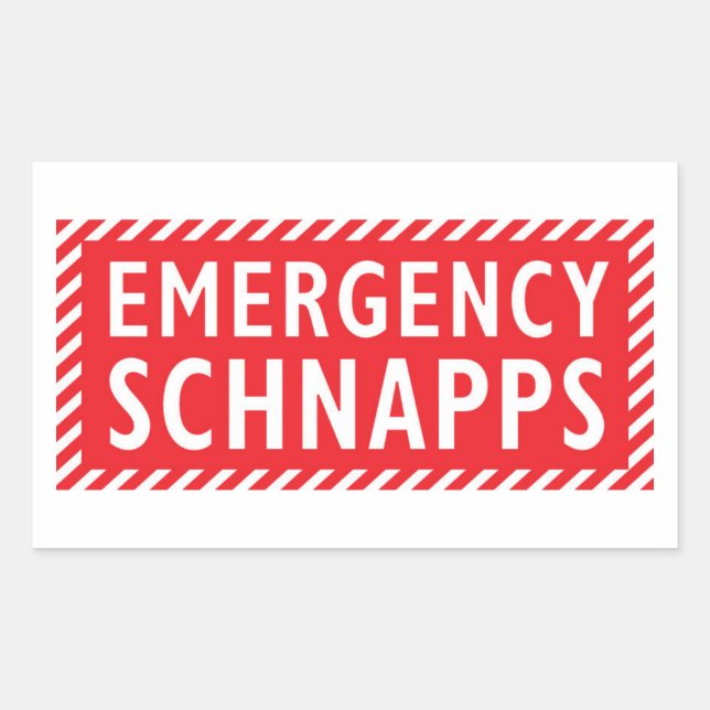 Rectangulaire Sticker pour boîte de secours - Schnapps (Devant)
