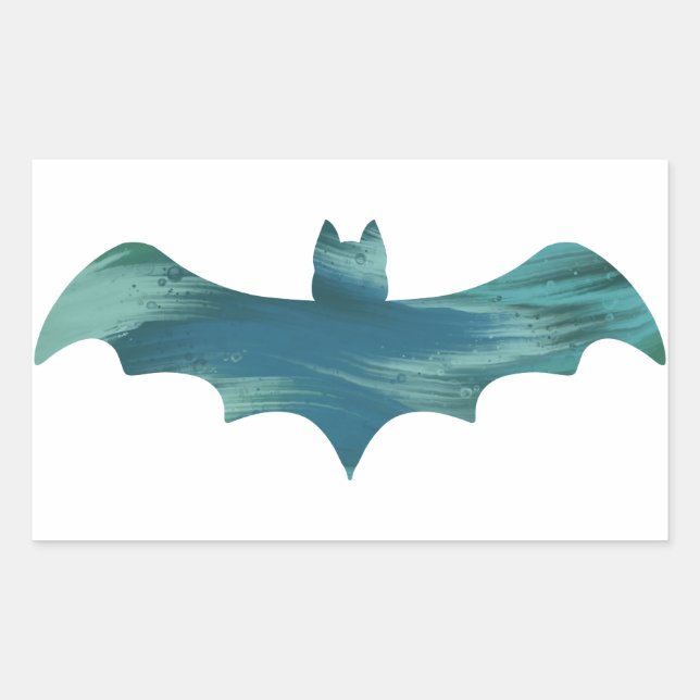 Rectangulaire Sticker pour chauve-souris (Devant)