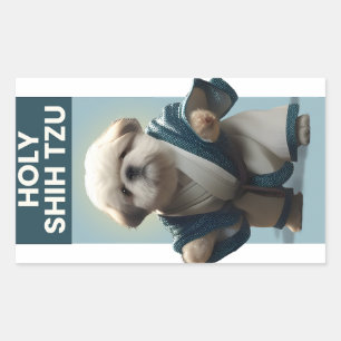 Rectangulaire Sticker pour chien de Shi Tzu