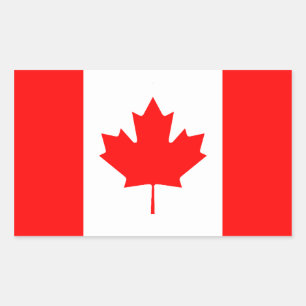 Rectangulaire Sticker pour drapeau canadien