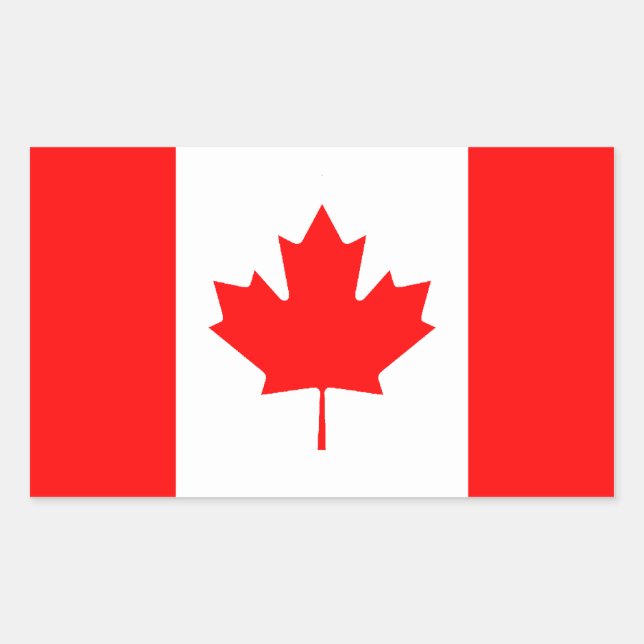 Rectangulaire Sticker pour drapeau canadien (Devant)