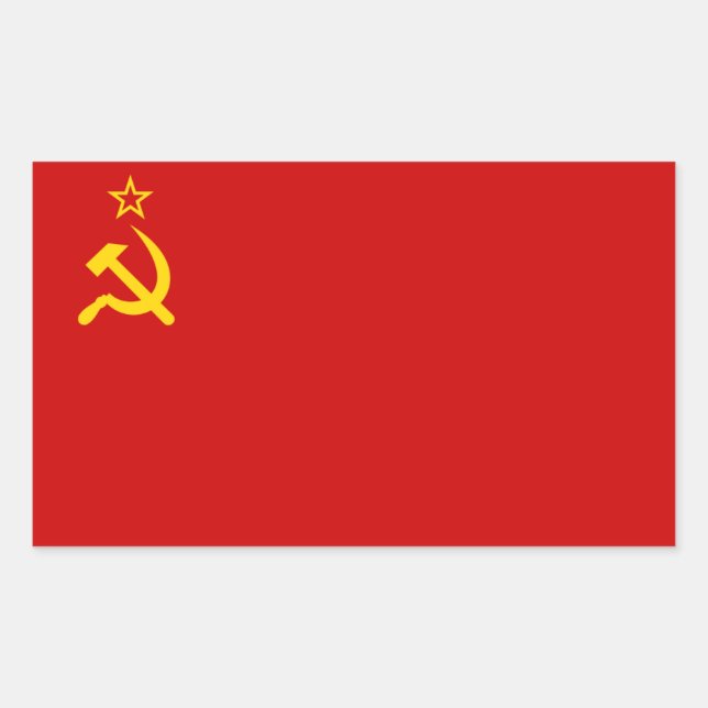 Rectangulaire Sticker pour drapeau de l'URSS (Devant)
