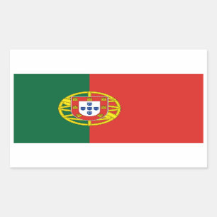 Rectangulaire Sticker pour drapeau du Portugal