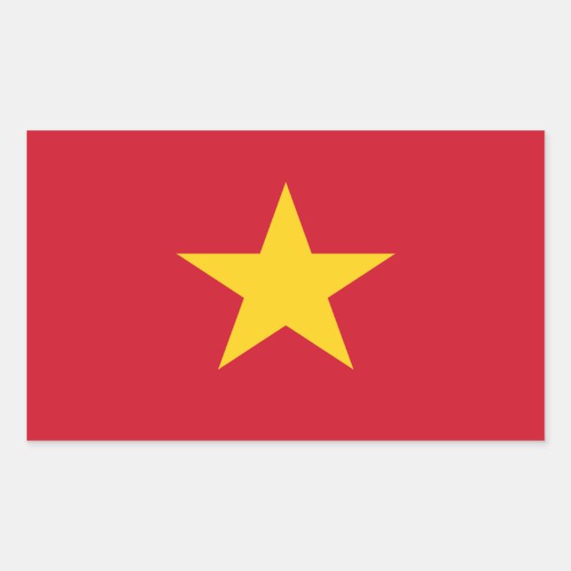 Rectangulaire Sticker pour drapeau du Vietnam (Devant)