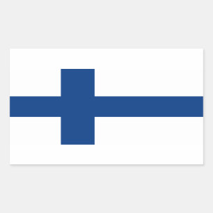 Rectangulaire Sticker pour drapeau finlandais*