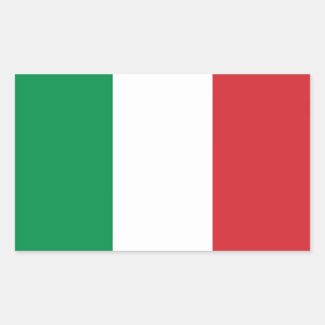 Rectangulaire Sticker pour drapeau italien (Devant)