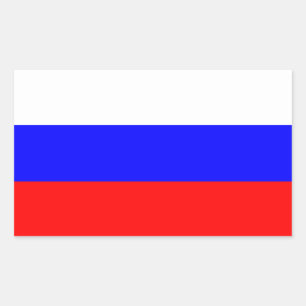 Rectangulaire Sticker pour drapeau russe