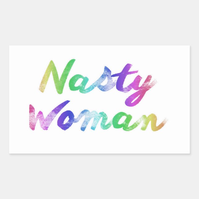 Rectangulaire Sticker pour femme Nasty (Devant)