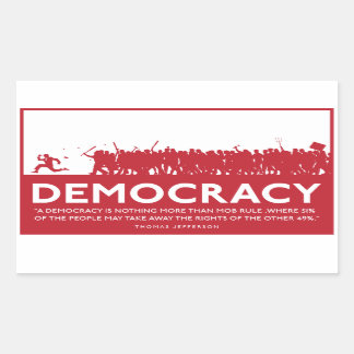 Rectangulaire Sticker pour la démocratie