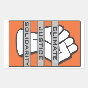 Rectangulaire Sticker pour la solidarité pour la justice climati