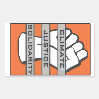 Rectangulaire Sticker pour la solidarité pour la justice climati