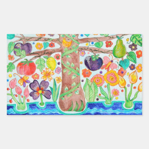 Rectangulaire Sticker pour l'arbre de vie