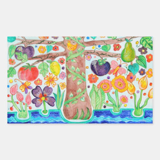 Rectangulaire Sticker pour l'arbre de vie