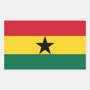 Rectangulaire Sticker pour le drapeau du Ghana