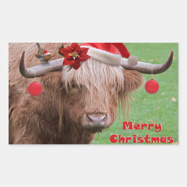 Rectangulaire Sticker pour Noël Chums (Devant)