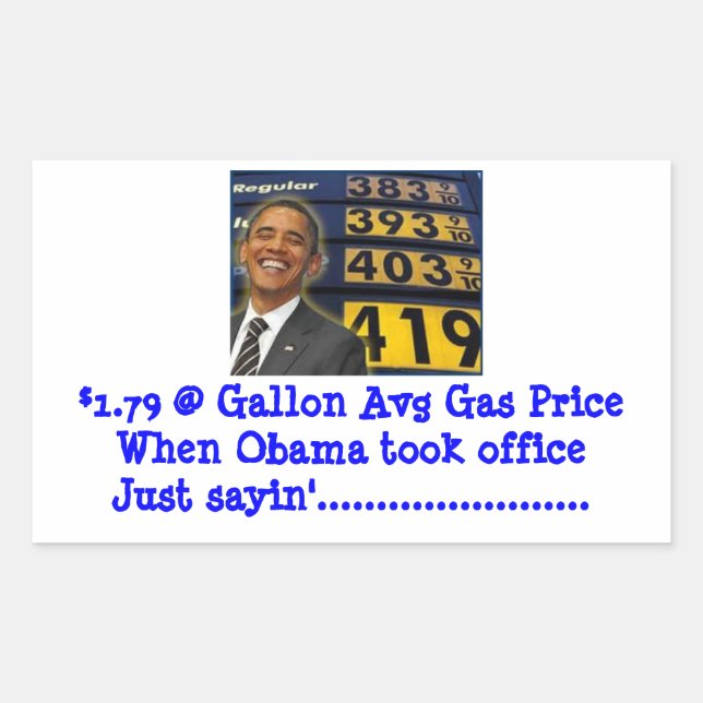 Rectangulaire Sticker pour pompe à gaz pour protester contre les (Devant)