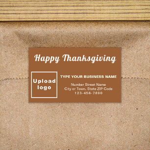 Rectangulaire Sticker Rectangle Brown de Thanksgiving