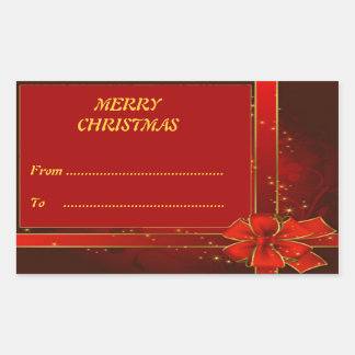 Rectangulaire Sticker Rectangle de Noël Joyeux
