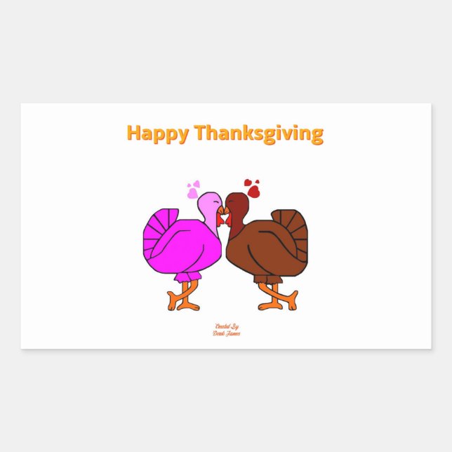 Rectangulaire Sticker Rectangle de Passion de Thanksgiving (Devant)