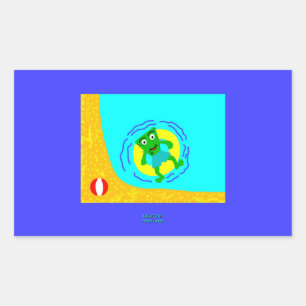 Rectangulaire Sticker Rectangle d'été FrankenCheese