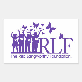 Rectangulaire Sticker Rectangle du logo de signature RLF, brilla