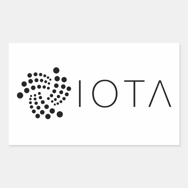 Rectangulaire Sticker Rectangle du logo IOTA (Devant)