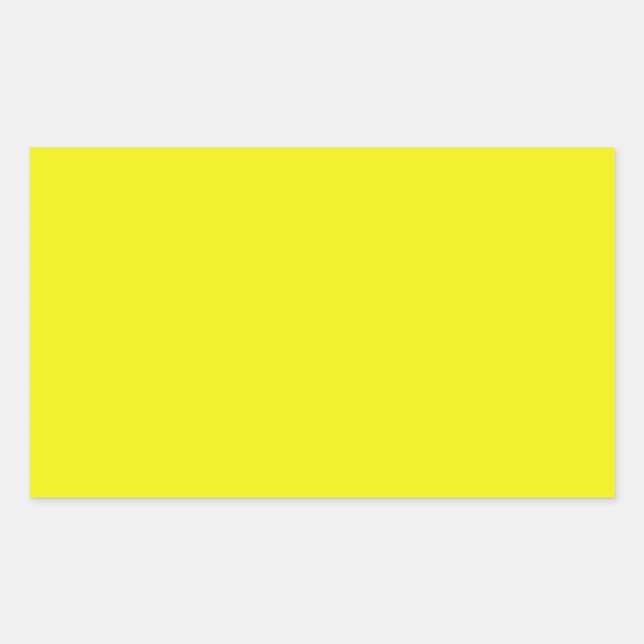 Rectangulaire Sticker Rectangle jaune vif (Devant)