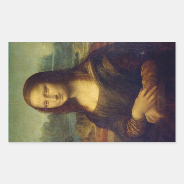 Rectangulaire Sticker Rectangle Mona Lisa (Devant)