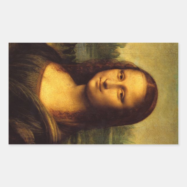 Rectangulaire Sticker Rectangle Mona Lisa (Devant)