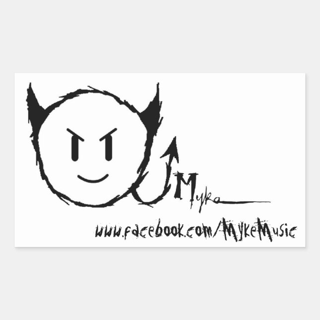 Rectangulaire Sticker Rectangle Myke (Devant)