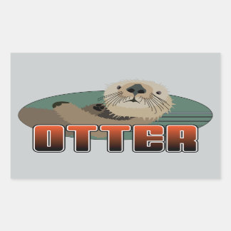 Rectangulaire Sticker Rectangle OTTER