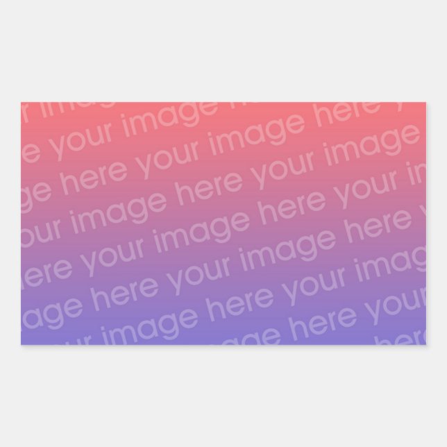 Rectangulaire Sticker Rectangle photo 4 par 3 (Devant)