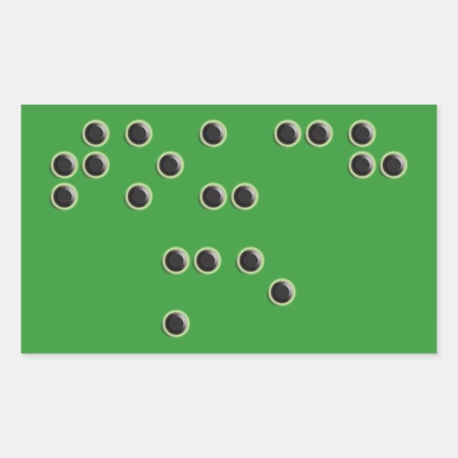 Rectangulaire Sticker Rectangle Touchez-moi (Braille) (Devant)