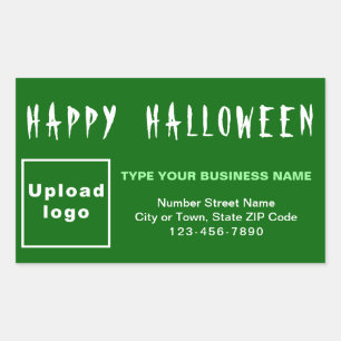 Rectangulaire Sticker Rectangle vert Halloween d'affaires