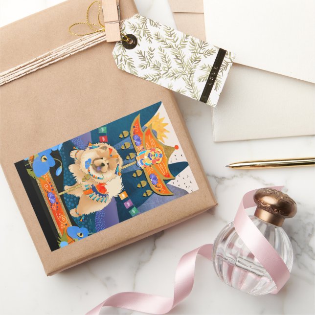 Rectangulaire Sticker RECTANGLE ZEN CARNIVAL (Cadeaux)