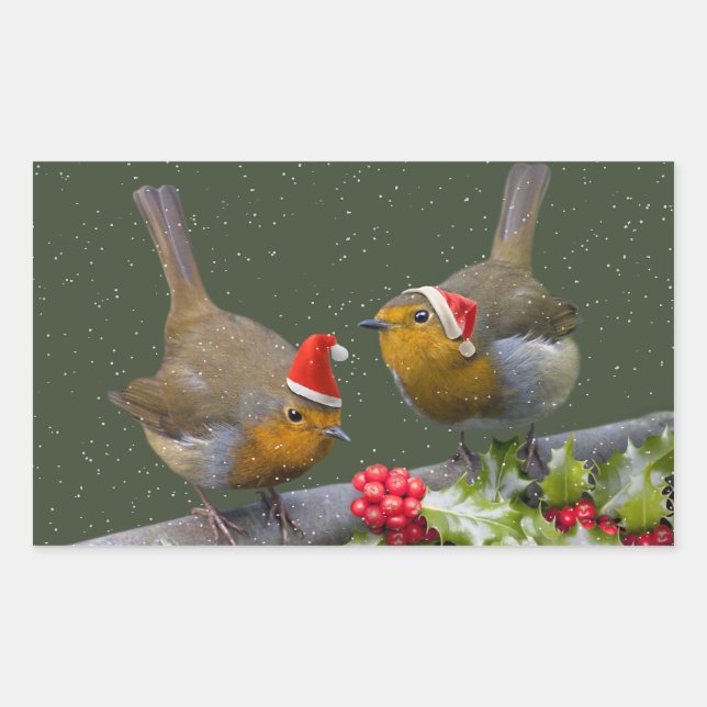 Rectangulaire Sticker Robin Bobbin (Devant)