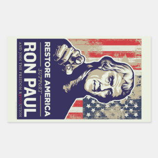 Rectangulaire Sticker Ron Paul Jefferson