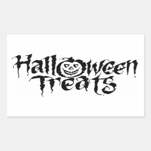 Rectangulaire Sticker rond Halloween classique / Traitements Hal