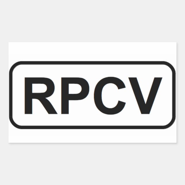 Rectangulaire Sticker RPCV (Devant)