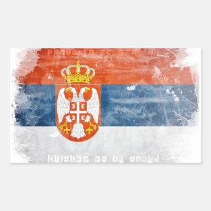 Rectangulaire sticker serbe