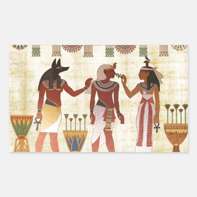 Rectangulaire Sticker set in Egyptian Pharoah design (Devant)