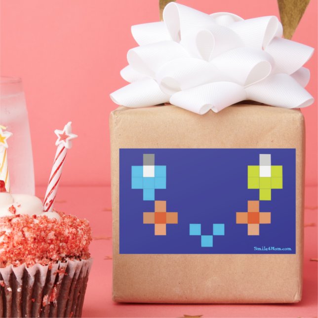 Rectangulaire Sticker Smile4Mom (Fête)