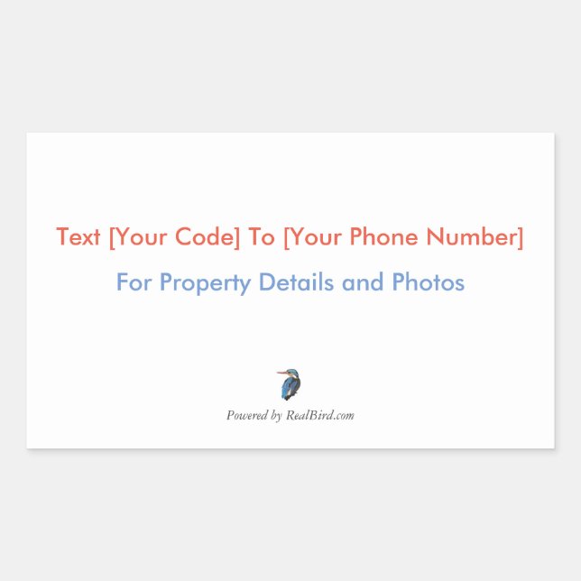 Rectangulaire Sticker SMS RealBird (Devant)