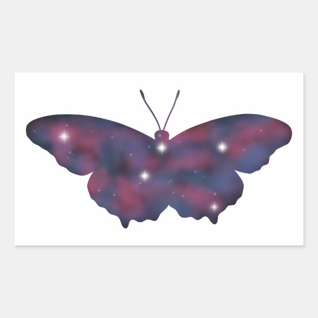 Rectangulaire Sticker Starscape pour papillon foncé (Devant)