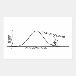 Rectangulaire Sticker statisticien génial